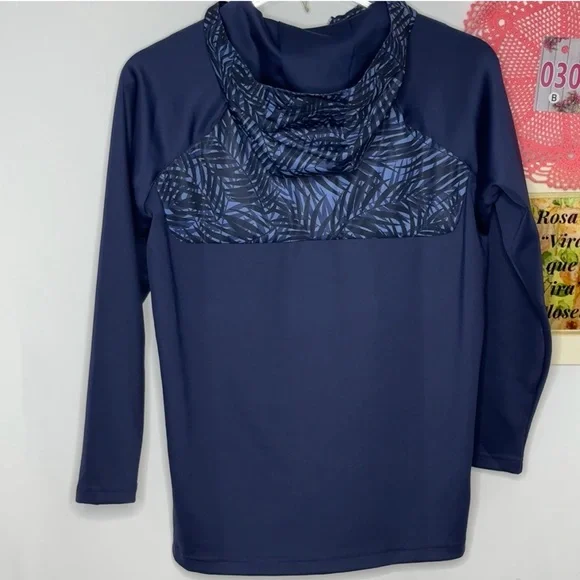 NWT Boy's Peter Millar Weld Hybrid 1/4 Zip Hoodie Navy Size Large - Picture 2 of 12